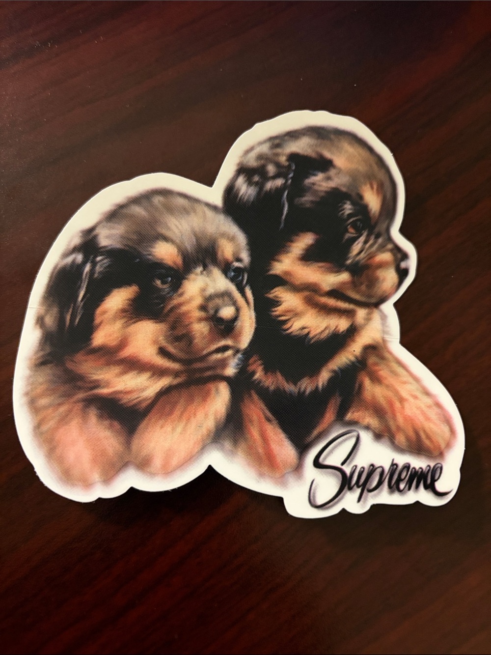 Dog sticker with puppies